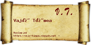 Vajó Tímea névjegykártya