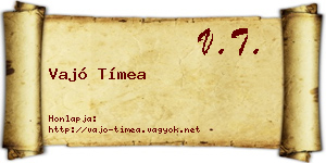 Vajó Tímea névjegykártya