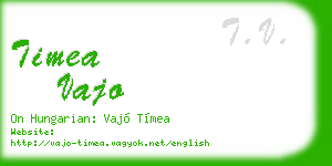 timea vajo business card