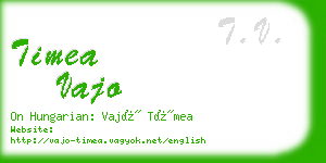 timea vajo business card